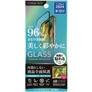 PG-24BGLF06AR [iPhone 16 Pro用 液晶全面保護ガラス 角割れ防止PETフレーム 動画特化/高透明]