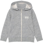 ロゴフルジップスウェットフーディー K Logo Full-zip Sweat Hoodie HJ32451 ミックスグレー Z 100サイズ [アウトドア パーカーキッズ]