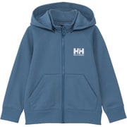 ロゴフルジップスウェットフーディー K Logo Full-zip Sweat Hoodie HJ32451 アッシュブルー AE 100サイズ [アウトドア パーカーキッズ]