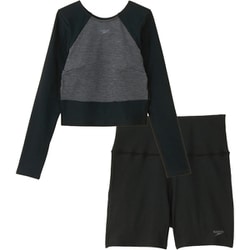 ミニマムロングスリーブ レディース 水着 ブラック（K） Mサイズ SFW22450