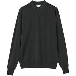 コメリナ/ ロングスリーブポロ COMMELINA/L/S POLO KSU34343 ブラック K Lサイズ [アウトドア シャツ ユニセックス]