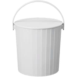 座れる マルチバケット バケツ 10L 蓋付き 持ち手付き 収納 ホワイト グレー 幅27.5×奥行26×高さ27cm 日本製 2115
