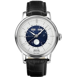 OEUVRE-DART Classic ムーンフェイズ シルバー レザーバンド 正規品 2年保証 3439CBL