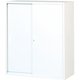 スチール書庫（スチール扉） LDC-H90S（WH）
