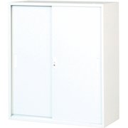 スチール書庫（スチール扉） LDC-H90S（WH）