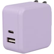 USB急速充電器 USB PD(パワーデリバリー)対応 35W USB-C×1/USB-A×1 PD-PPS GaN採用 可動式プラグ ペールアイリス MOT-ACPD35WU1-PU