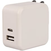 USB急速充電器 USB PD(パワーデリバリー)対応 35W USB-C×1/USB-A×1 PD-PPS GaN採用 可動式プラグ アーモンドミルク MOT-ACPD35WU1-AM