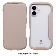 41-980309 [iPhone 16用 iFace Reflection ダイアリー ポリカーボネート クリアケース 手帳型 ベージュ]