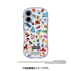 41-980491 [iPhone 16用 iFace First Class MagSynq ケース ディズニー&ピクサー キャラクター ピクサー総柄・ホワイト]