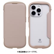 41-980330 [iPhone 16 Pro用 iFace Reflection ダイアリー ポリカーボネート クリアケース 手帳型 ベージュ]
