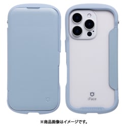 41-980347 [iPhone 16 Pro用 iFace Reflection ダイアリー ポリカーボネート クリアケース 手帳型 ペールブルー]