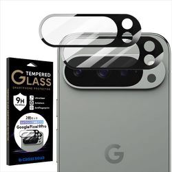 CRCG-GP9P [Google Pixel 9 Pro用 カメラレンズ 保護フィルム ガラスフィルム 日本製硝子 硬度9H 全面保護 フレームカラーブラック 2枚組]
