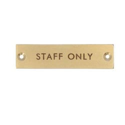 psignplate [サインプレート STAFFONLY アンティークゴールド]