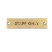 psignplate [サインプレート STAFFONLY アンティークゴールド]