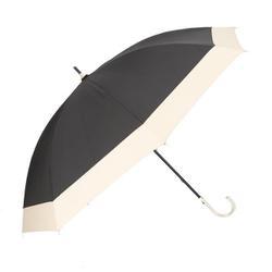 晴雨兼用日傘 50cm 長傘 晴雨兼用傘50cm パステルボーダーBK myblack50