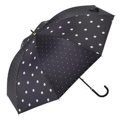 晴雨兼用日傘 50cm 長傘 晴雨兼用傘50cm ドットコンビBK myblack50