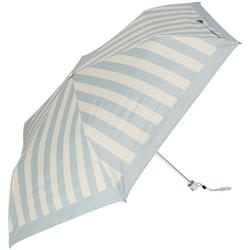 日傘 折りたたみ傘 晴雨兼用 ストライプボーダー 50cm 手開き式 一級遮光 UVカット加工 UPF50＋ 遮熱効果 内側黒コーティング加工 ライトグレー