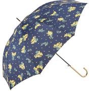 amusant sous la pluie 60cm スリム 耐風長傘 8mm UVプロテクション 13630.ミモザ ネイビー mytaifu8uv