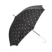 amusant sous la pluie 60cm スリム 耐風長傘 8mm UVプロテクション 17760.スタンプハート ブラック mytaifu8uv