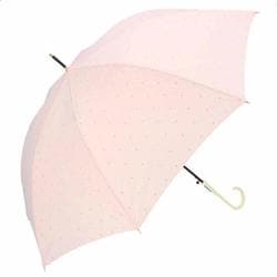 amusant sous la pluie 60cm スリム 耐風長傘 8mm UVプロテクション 17280.スモールドット ピンク mytaifu8uv