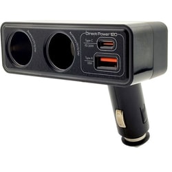 X-341 [2USBチャージャー 充電器 2連DCソケット＋Type-C＋USB-A]