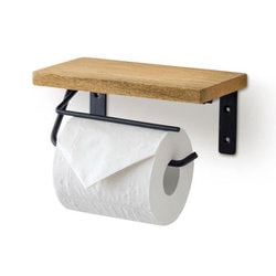 トイレットペーパーホルダー シングル ブラック paperholders