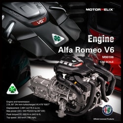 M90106 1/18 アロファ ロメオ V6 Engine GTA version [ダイキャストミニカー]