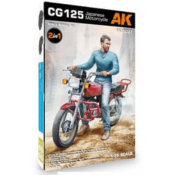 AK35027 1/35 125cc スポーツバイク ライダーフィギュア付属 [組立式プラスチックモデル]
