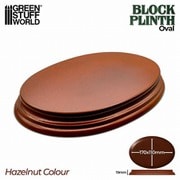 GSWD-4772 楕円形展示台 17×11cm ヘーゼルナッツブラウン [模型用ディスプレイ用品]