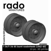 RDM35S34 1/35 WWII 露/ソ T-34/T-34-85戦車用 燃え尽きた転輪 1942-45年 10個入 [プラモデル用パーツ]