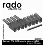 RDM35S35 1/35 WWII ドイツ 機関銃用弾薬箱セット 初期タイプ 8個入 弾帯付 [プラモデル用パーツ]