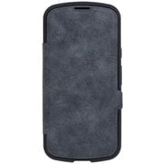 iP24-61-CHN02 [iPhone 16用 クロームナチュラル手帳ケース BK]