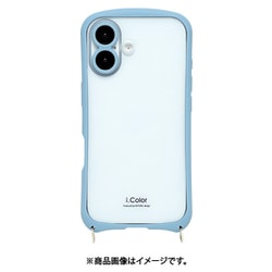 iP24-61-ICSH02 [iPhone 16用 i.Colorケース スカイブルー]