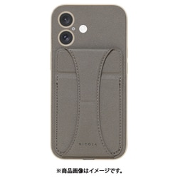 iP24-61-NIC02 [iPhone 16用 NICOLAケース チャコール]