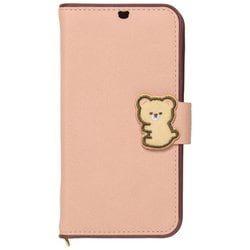 iP24-61-HGK04 [iPhone 16用 手帳ケース HUG KUMA ピンク]