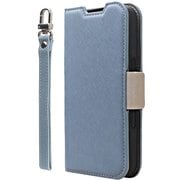 CR_IPNCSPLNA_AG [iPhone 16 対応 ケース 手帳型 カード 収納 スマホ ストラップ スタンド 機能 付 スマホケース PU レザー デニム 手帳型ケース NU アリスブルー×グレージュ]
