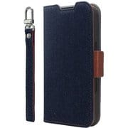 CR_IPRCSPLNA_ID [iPhone 16 Pro 対応 ケース 手帳型 カード 収納 スマホ ストラップ スタンド 機能 付 スマホケース PU レザー デニム 手帳型ケース NU インディゴ]