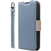 CR_IPGCSPLNA_AG [iPhone 16 Pro Max 対応 ケース 手帳型 カード 収納 スマホ ストラップ スタンド 機能 付 スマホケース PU レザー デニム 手帳型ケース NU アリスブルー×グレージュ]