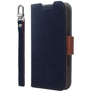 CR_IPGCSPLNA_ID [iPhone 16 Pro Max 対応 ケース 手帳型 カード 収納 スマホ ストラップ スタンド 機能 付 スマホケース PU レザー デニム 手帳型ケース NU インディゴ]