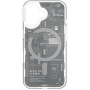 ME_IPNCSPTXM_GY [iPhone 16 対応 ケース MagSafe 対応 クリア オシャレ イラスト 機械 内部構造 柄 耐衝撃 スマホケース おしゃれ マグセーフ スマホカバー Xray M グレー]