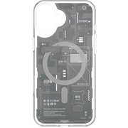 ME_IPBCSPTXM_GY [iPhone 16 Plus 対応 ケース MagSafe 対応 クリア オシャレ イラスト 機械 内部構造 柄 耐衝撃 スマホケース おしゃれ マグセーフ スマホカバー Xray M グレー]