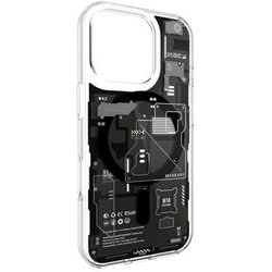 ME_IPRCSPTXM_AS [iPhone 16 Pro 対応 ケース MagSafe 対応 クリア オシャレ イラスト 機械 内部構造 柄 耐衝撃 スマホケース おしゃれ マグセーフ スマホカバー Xray M アッシュ]