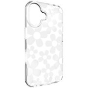 SE_IPBCSPTFE_WH [iPhone 16 Plus 対応 ケース 花柄 クリア オシャレ 可愛い 耐衝撃 スマホケース 花 かわいい スマホカバー Fleur ホワイト]