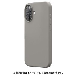 EL_IPNCSSCS3_MG [iPhone 16 対応 ケース シリコン 耐衝撃 スマホケース 指紋 防止 サラサラ シリコンケース SILICONE CASE ミディアムグレー]