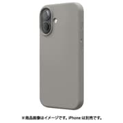 EL_IPNCSSCS3_MG [iPhone 16 対応 ケース シリコン 耐衝撃 スマホケース 指紋 防止 サラサラ シリコンケース SILICONE CASE ミディアムグレー]