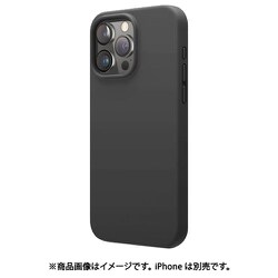 EL_IPGCSSCS3_BK [iPhone 16 Pro Max 対応 ケース シリコン 耐衝撃 スマホケース 指紋 防止 サラサラ シリコンケース SILICONE CASE ブラック]