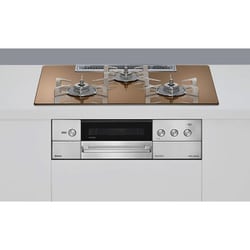 ビルトインコンロ DELICIA（デリシア） 75cm幅 ミニマム排気口 ザ・ココットラウンド付属 都市ガス用 RHS72W38M12RNSTW/13A
