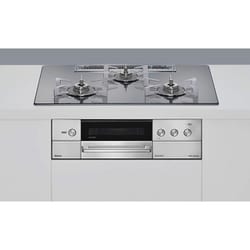 ビルトインコンロ DELICIA（デリシア） 75cm幅 ミニマム排気口 ザ・ココット付属 プロパン用 RHS72W38M13RCSTW/LPG