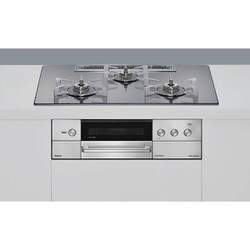 ビルトインコンロ DELICIA（デリシア） 75cm幅 ミニマム排気口 ザ・ココットラウンド付属 都市ガス用 RHS72W38M13RNSTW/13A