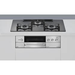 ビルトインコンロ DELICIA（デリシア） 75cm幅 ミニマム排気口 ザ・ココット付属 都市ガス用 RHS72W38M15RCSTW/13A